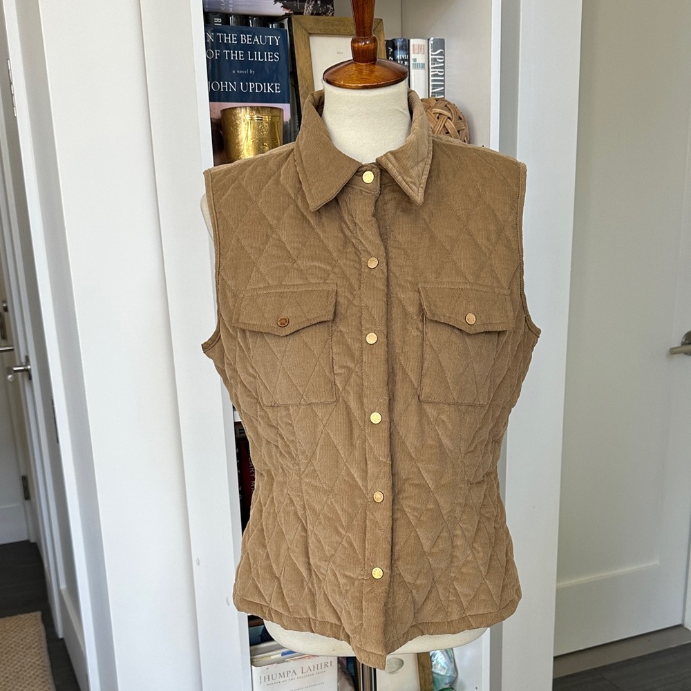 Vintage Moncler Norme Afnor Grenoble G32-003 Women’s Corduroy New Down Vest L/XL